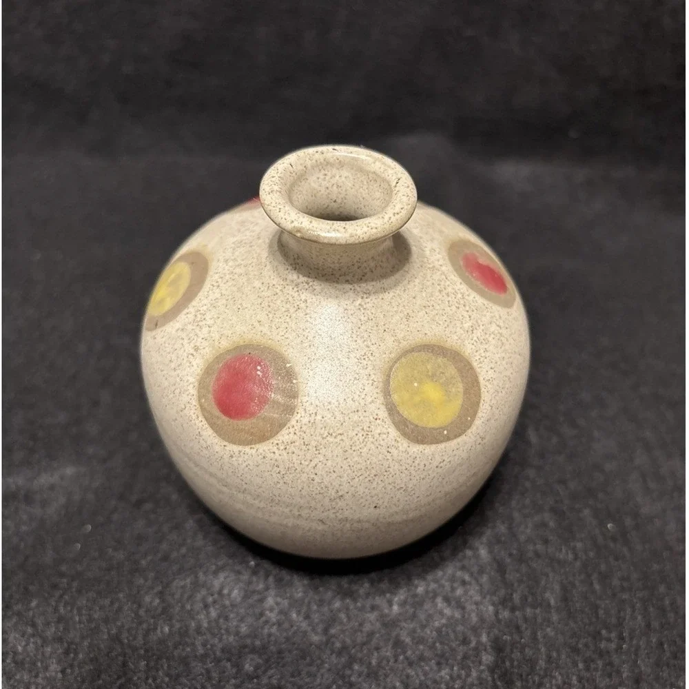 Mimatsu‎ Stoneware IKABANA Handmade Mini Bud Vase Made In Japan Hand Painted